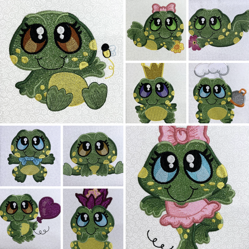 Frog Buddies 5x7--Set of 10 Designs