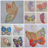 Butterfly Bling 4x4--Set of 10 Designs
