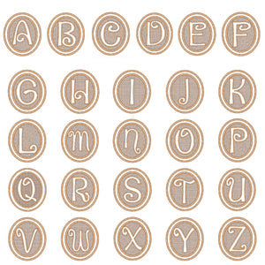 Elegant Embossed Alphabet 6x10--Set of 26 Designs