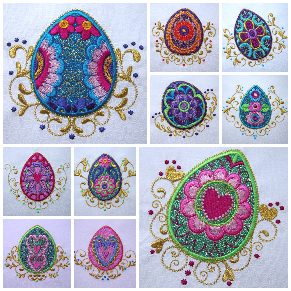 Eggsquisite Jewels 5x7--Set of 10 Designs