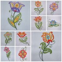 Enchanted Flowers--Set of 10 Designs
