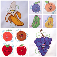 Fun Time Fruit--Set of 10 Designs
