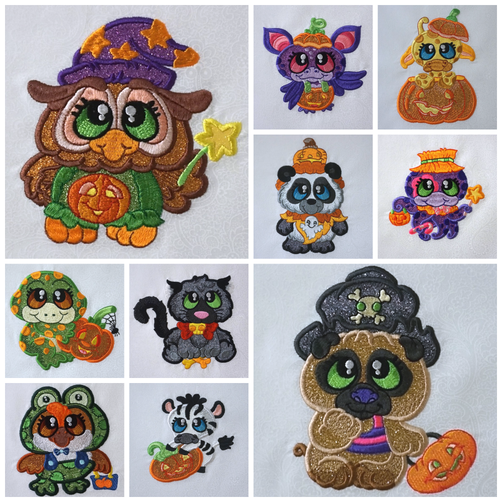 Spooky Buddies 5x7--Set of 10 Designs